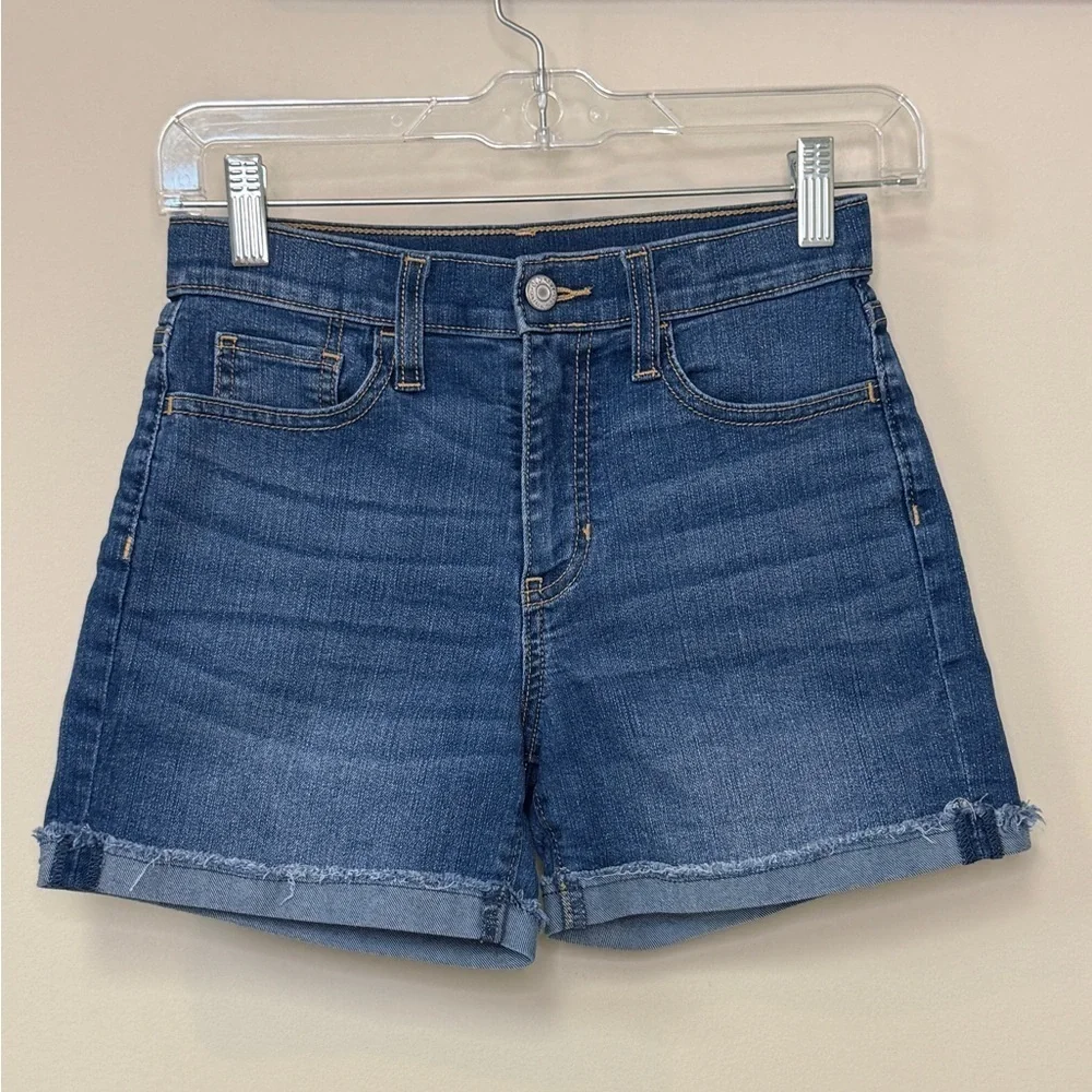 Old Navy: Girls Cuffed Blue Denim Shorts, Size 12